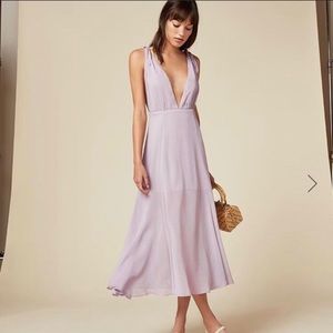 Reformation Adularia midi dress in hydrangea